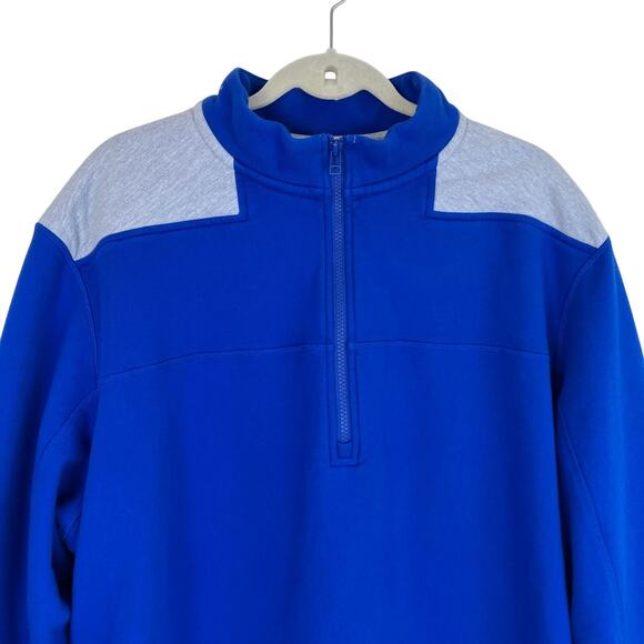 Vineyard Vines Mens XXL Half Zip Sweatshirt Pullover Two-toned Blue Grey Warm - Picture 2 of 16